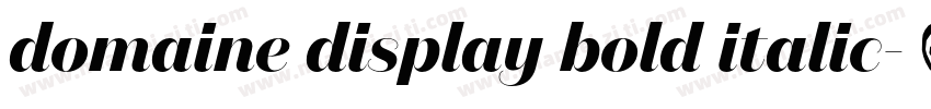 domaine display bold italic字体转换